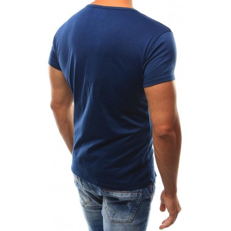 Jednofarebné pánske tričko (rx2574) - tmavomodré, veľ. XXL