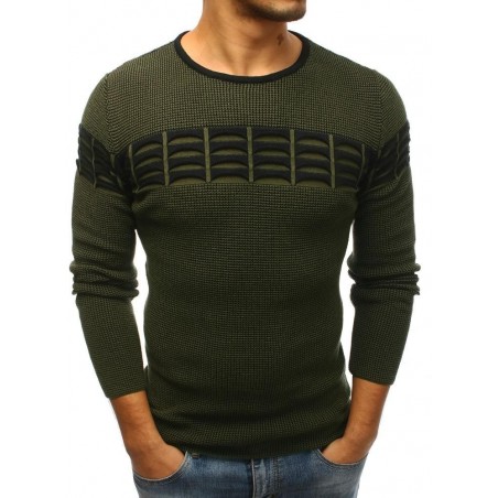 Dizajnový pánsky sveter zelený (wx1222), veľ. M