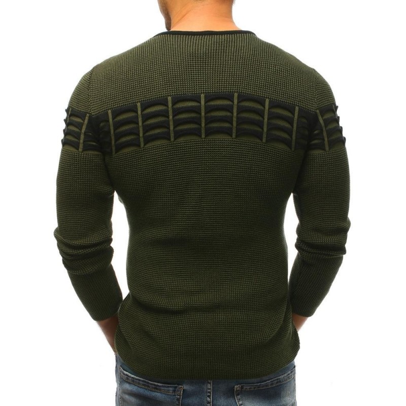 Dizajnový pánsky sveter zelený (wx1222), veľ. M