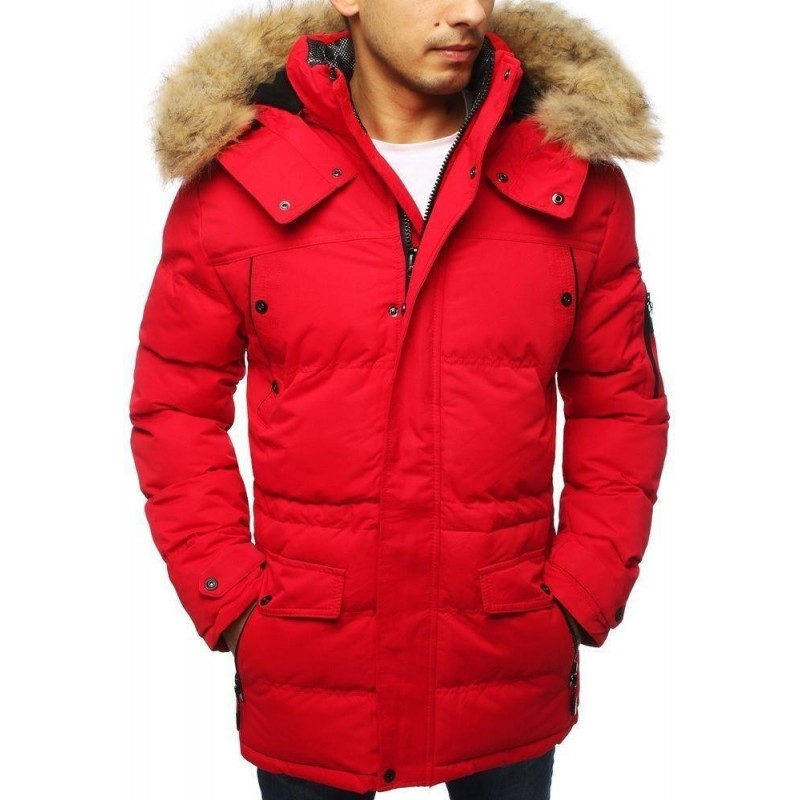 Zimná pánska bunda (tx3116) - červená, veľ. XL