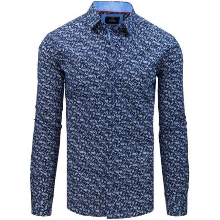 Košeľa s dlhým rukávom pre pánov PREMIUM (dx1795) - modrá