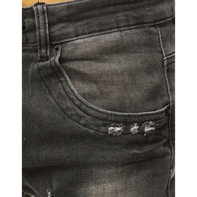 Pánske džínsové joggery (ux1971) - tmavosivé