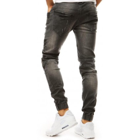 Pánske džínsové joggery (ux1971) - tmavosivé