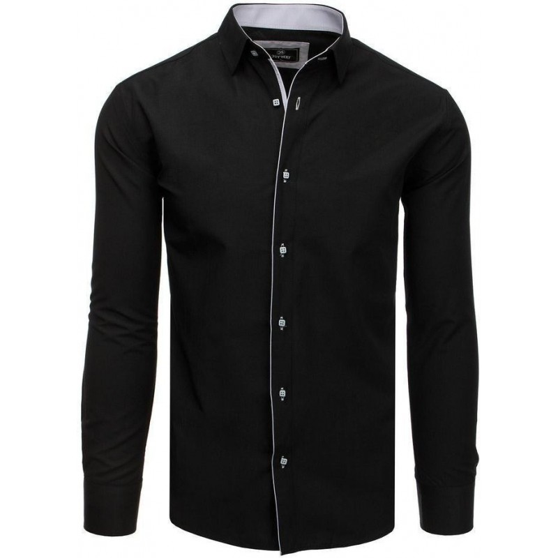 Elegantná pánska košeľa PREMIUM (dx1785) - čierna, veľ. XL