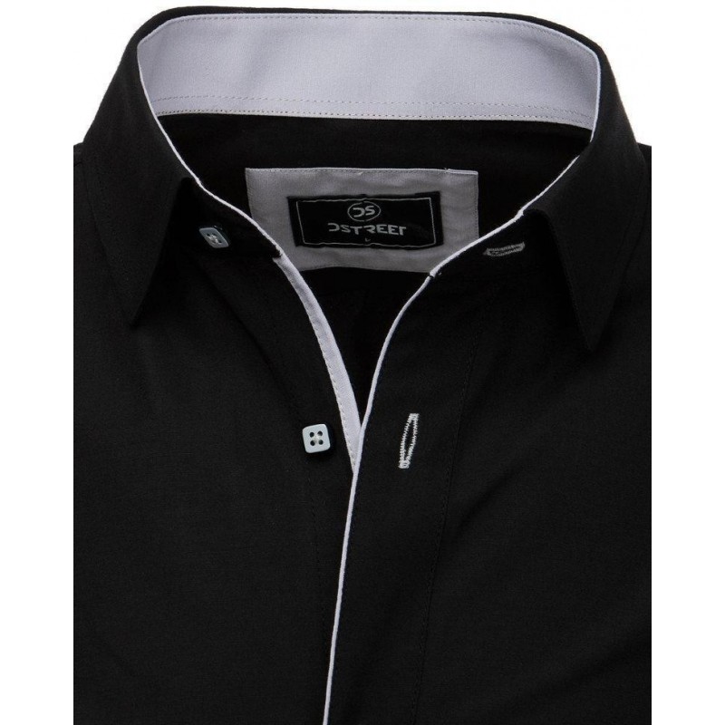 Elegantná pánska košeľa PREMIUM (dx1785) - čierna, veľ. XL