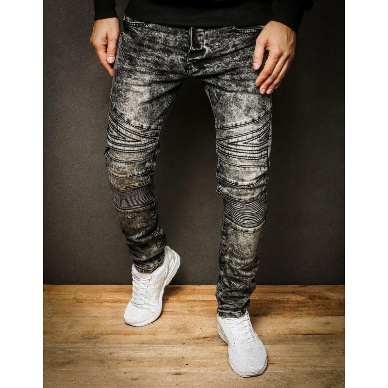 Sivé pánske džínsy UX2311