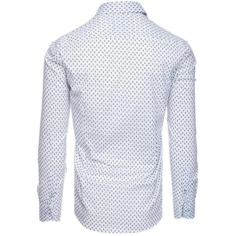 Pánska vzorovaná biela košeľa PREMIUM DX1807