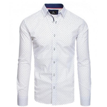 Pánska biela vzorovaná košeľa PREMIUM DX1808