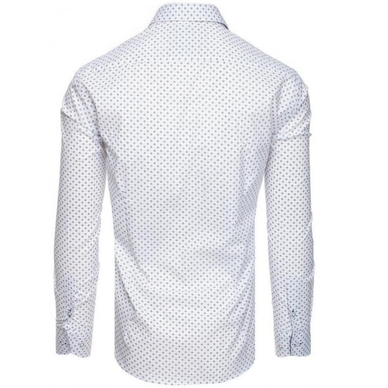 Pánska biela vzorovaná košeľa PREMIUM DX1808