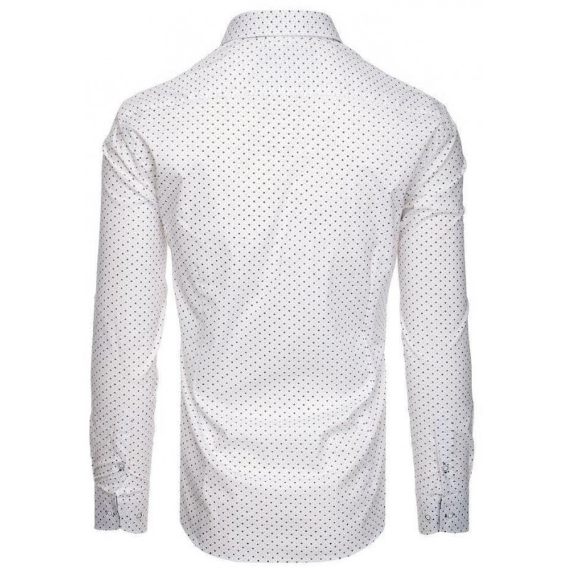 Biela pánska vzorovaná košeľa PREMIUM DX1819