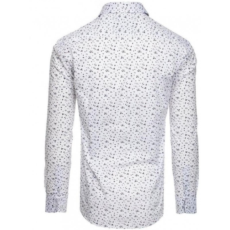 Pánska vzorovaná biela košeľa PREMIUM DX1830