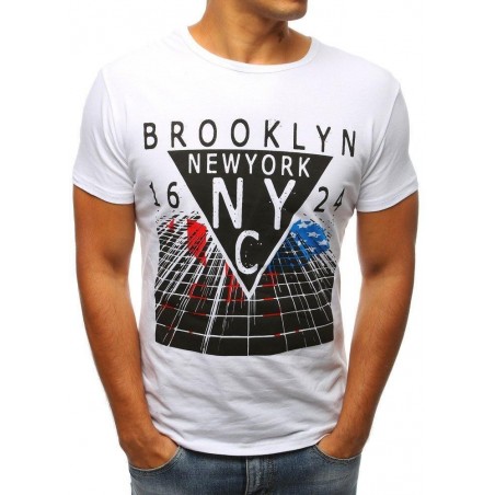 Biele pánske tričko s potlačou (rx2962)