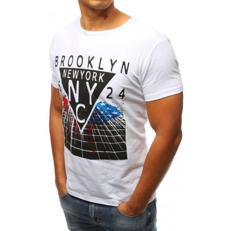 Biele pánske tričko s potlačou (rx2962)