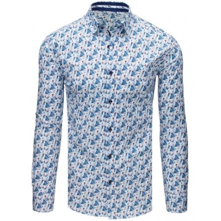 Vzorovaná pánska košeľa s dlhým rukávom (dx1674)