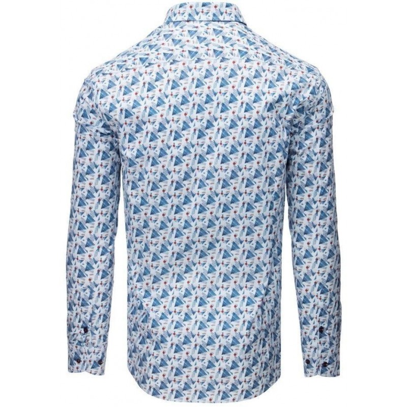 Vzorovaná pánska košeľa s dlhým rukávom (dx1674)