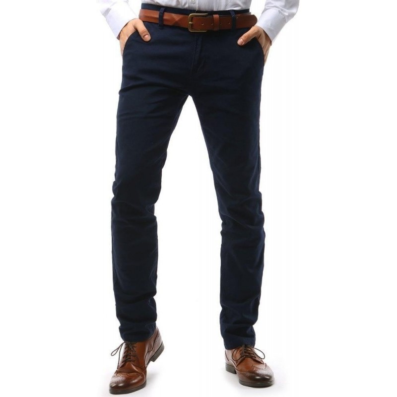 Tmavomodré pánske chino nohavice (ux1590)