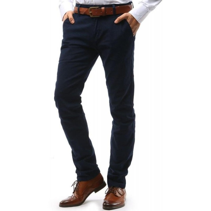 Tmavomodré pánske chino nohavice (ux1590)
