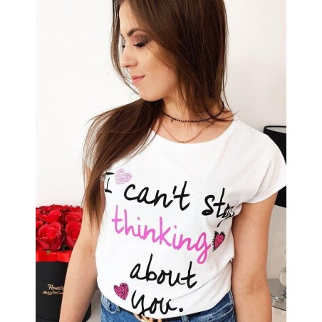 Dámske tričko s potlačou (ry0962) - biele