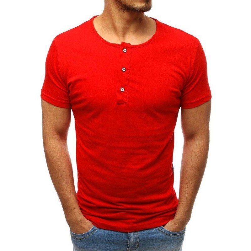 Červené pánske tričko bez potlače (rx3462)