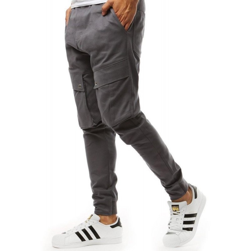 Pánske grafitové jogger nohavice (ux1954)