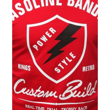 Červené tričko s potlačou pre pánov RX3849