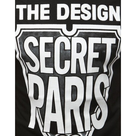 Čierne pánske tričko s veľko potlačou RX3862