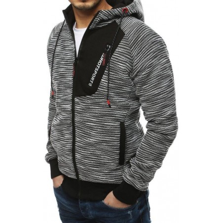 Pánska svetlosivá mikina na zips BX4295