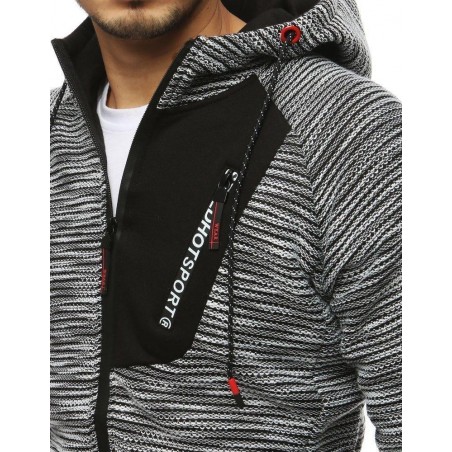 Pánska svetlosivá mikina na zips BX4295