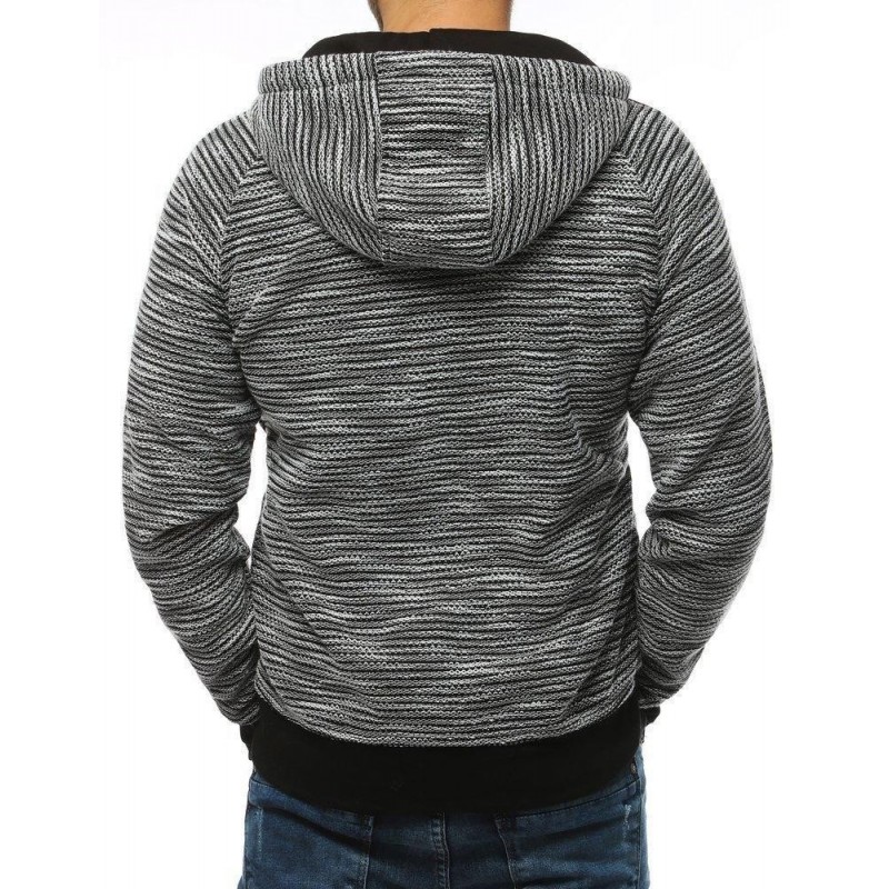 Pánska svetlosivá mikina na zips BX4295