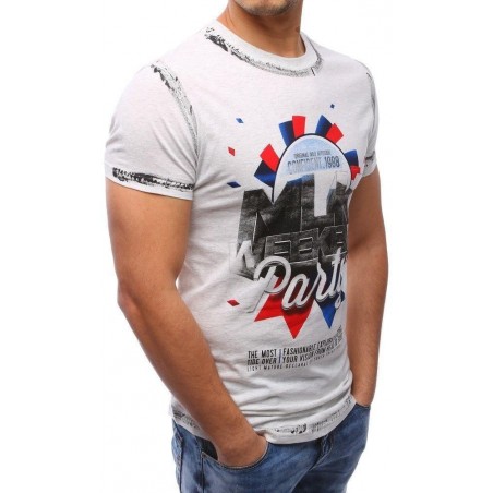 Sivé pánske tričko s potlačou (rx1788)