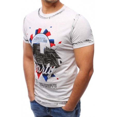 Sivé pánske tričko s potlačou (rx1788)