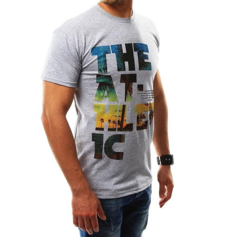 Sivé pánske tričko s krátkym rukávom (rx2316)