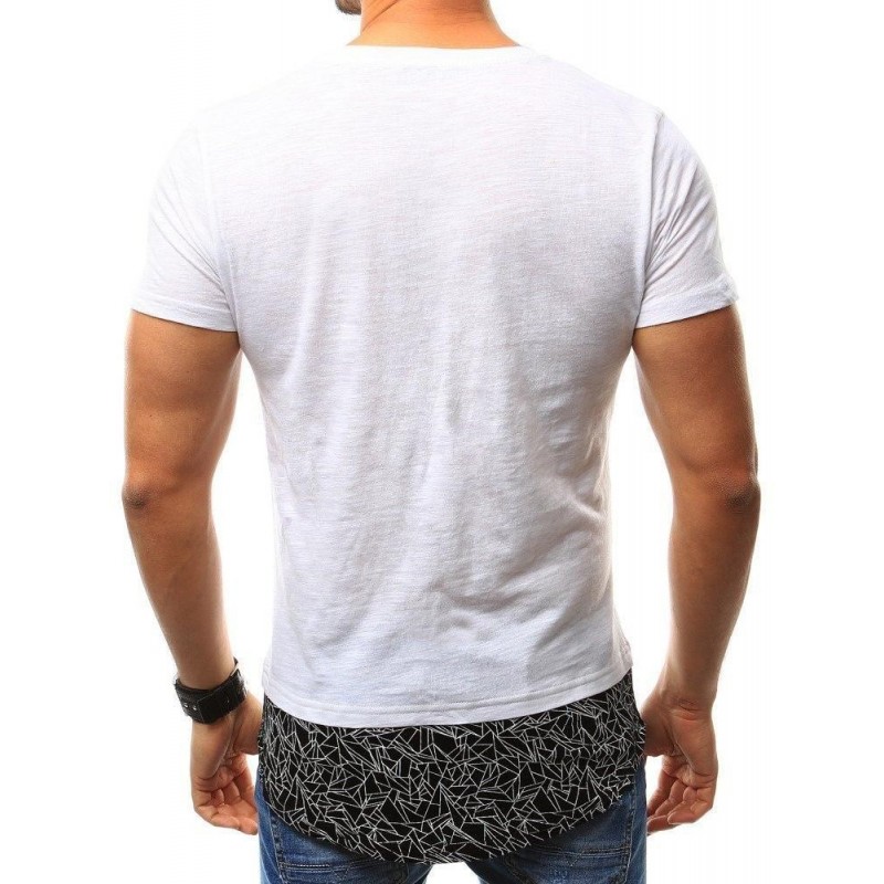 Biele pánske tričko s vreckom (rx2349)