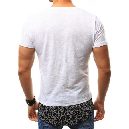 Biele pánske tričko s vreckom (rx2349)