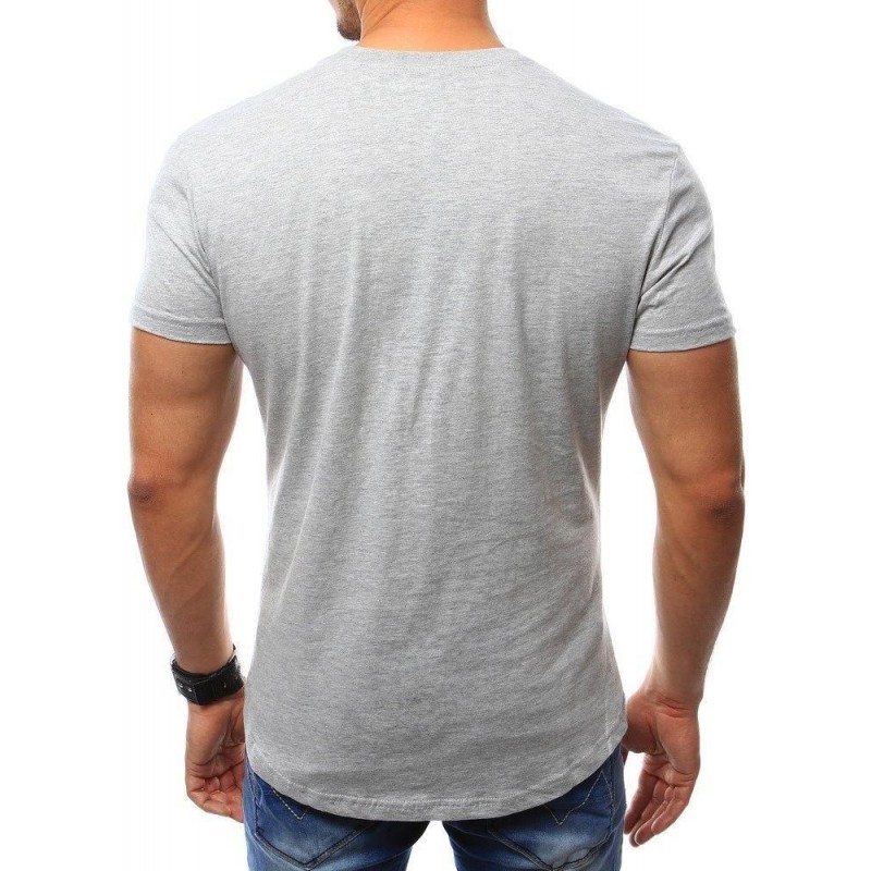 Pánske tričko s nášivkou (rx2409) - sivé
