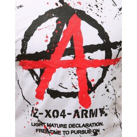 Biele pánske tričko s potlačou RX3812