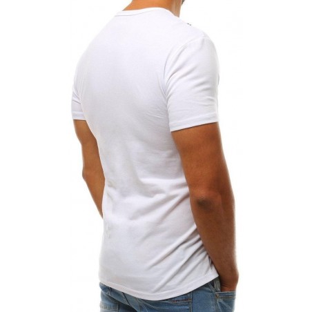 Biele pánske tričko s potlačou RX3812