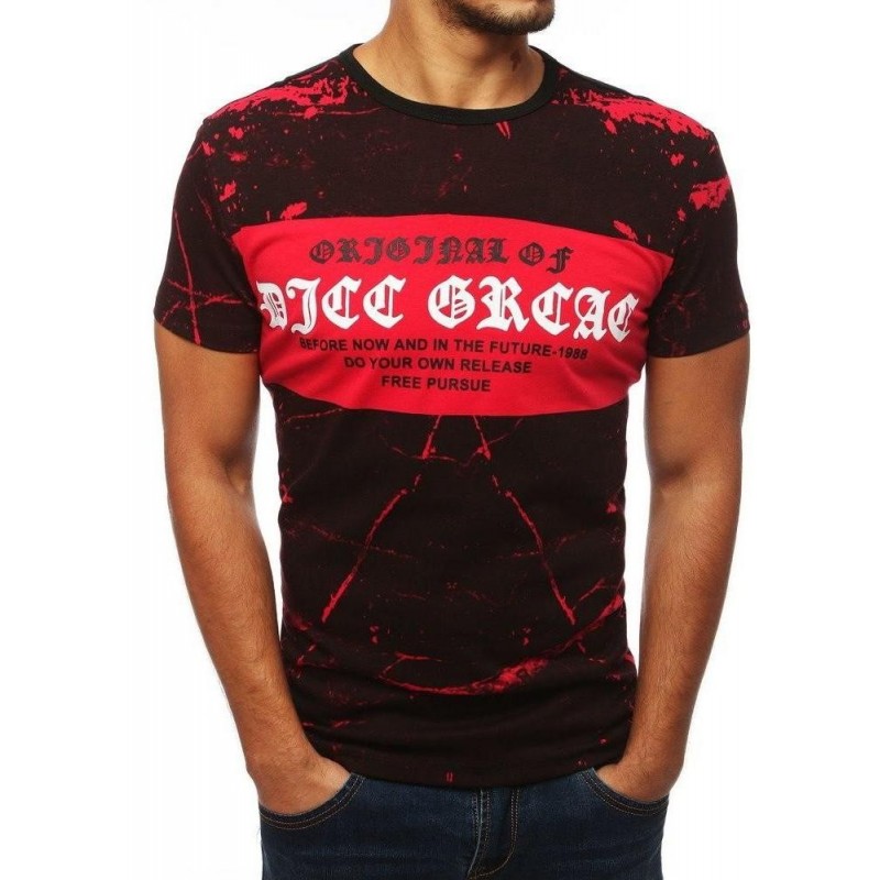 Pánske tričko s potlačou RX3833 - červené