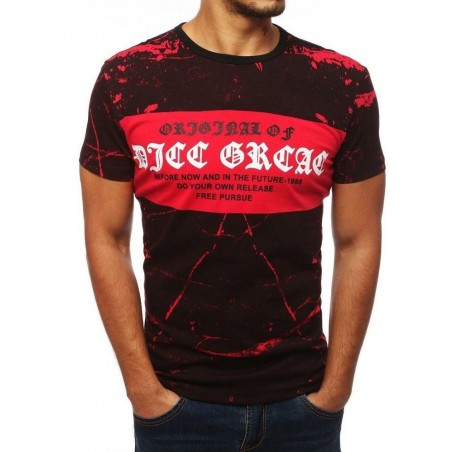 Pánske tričko s potlačou RX3833 - červené