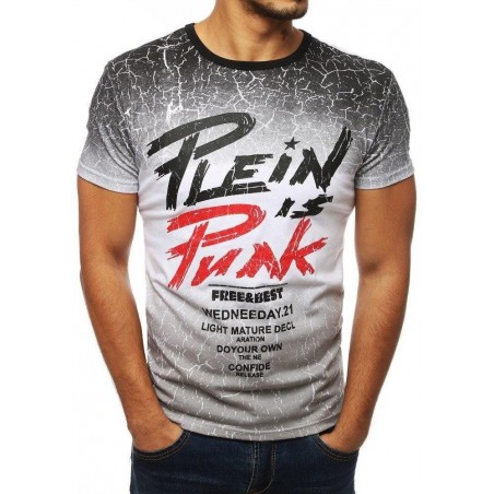 Dvojfarebné pánske tričko RX3855 - čierno-sivé