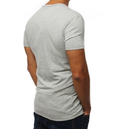 Pánske sivé tričko s okrúhlym výstrihom RX3863