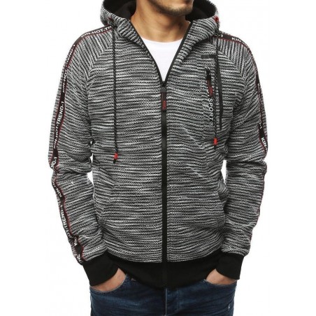 Pánska svetlosivá mikina na zips BX4298