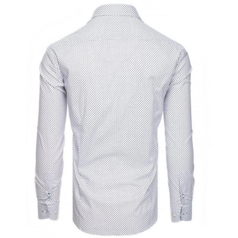 Biela pánska košeľa s dlhým rukávom PREMIUM DX1803
