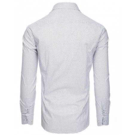 Biela pánska košeľa s dlhým rukávom PREMIUM DX1803