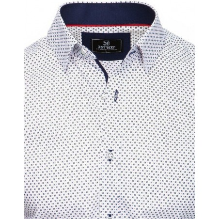 Biela pánska košeľa s dlhým rukávom PREMIUM DX1803