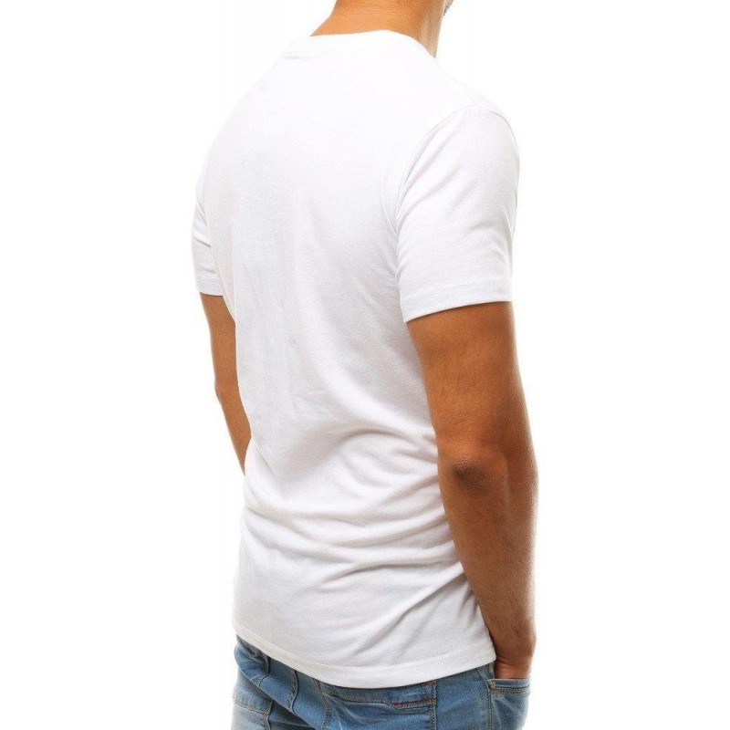 Pánske tričko s potlačou RX3801- biele