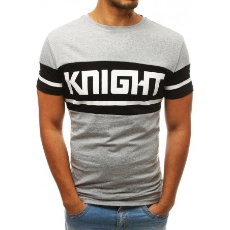 Sivé pánske tričko s potlačou RX3804