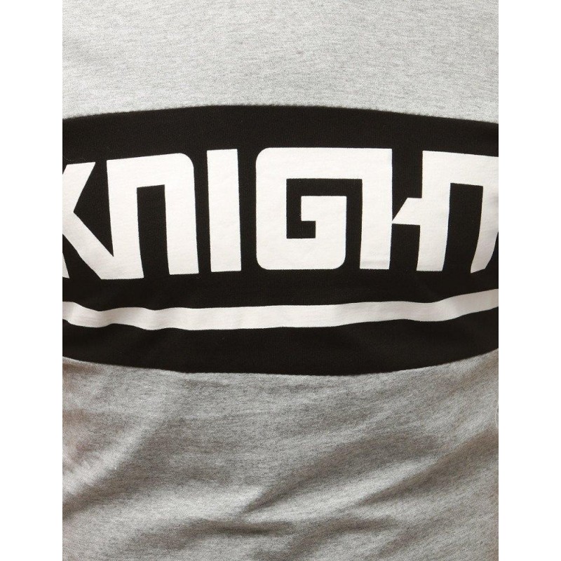 Sivé pánske tričko s potlačou RX3804