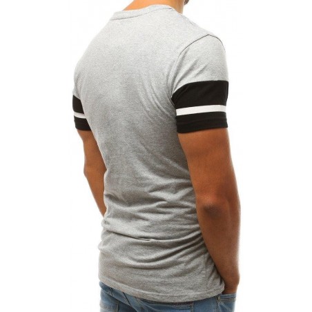 Sivé pánske tričko s potlačou RX3804