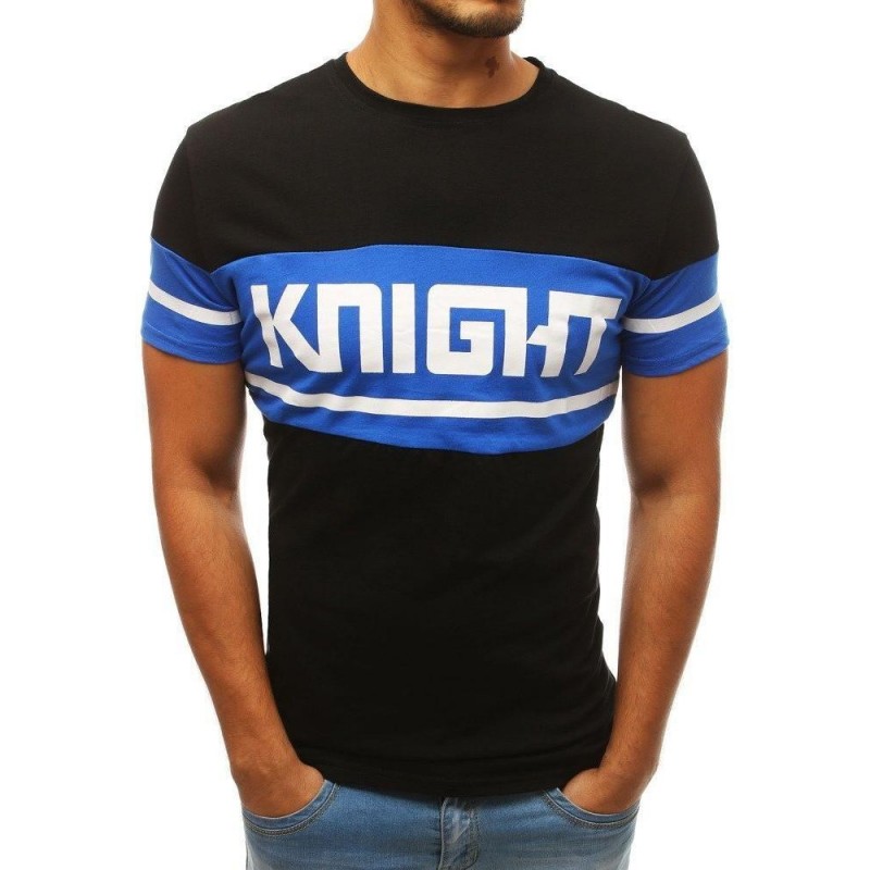 Čierne pánske tričko s potlačou RX3805